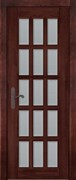 Межкомнатная дверь Массив Ольхи Двери Белоруссии Астон Красное Дерево со стеклом