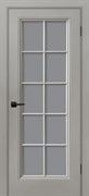 Межкомнатная дверь Эмаль Imperio Grigio Английская решетка со стеклом