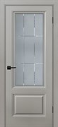 Межкомнатная дверь Эмаль Estetica Grigio со стеклом