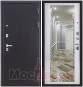 Входная дверь взломостойкая Brand Антик серебристый / Зеркало White с магнитным уплотнителем