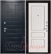 Входная дверь Hoff Security Acoustic Rw 50dB Черный жемчуг / Кашемир белый