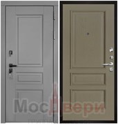 Входная дверь с шумоизоляцией Rw 47dB Cassandra CISA Acoustic Антрацит / Кашемир серый 3 филенки
