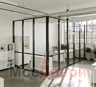 Алюминиевая офисная перегородка AG Design Intero с дверью с остеклением