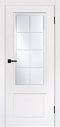 Межкомнатная дверь Эмаль Bologna Bianco со стеклом