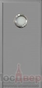 Пластиковая маятниковая дверь CL темно-серая с иллюминатором и отбойной пластиной