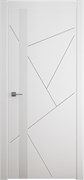 Межкомнатная дверь Эмаль Tirrena Bianco LACOBEL белый со стеклом и врезанным магнитным замком