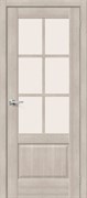 Межкомнатная дверь P-13 Капучино Мателюкс Английская решетка со стеклом