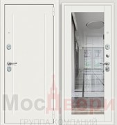 Входная дверь FSK-1 Белый бархат / Зеркало Белый