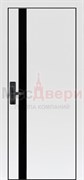 Межкомнатная дверь Profil Smart 6RE/L ABS Аляска LACOBEL Черный Black Edition с умным замком