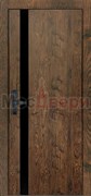 Межкомнатная дверь Profil Smart 6RE/L ABS Дуб античный LACOBEL Черный Black Edition с умным замком