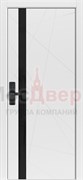 Межкомнатная дверь Profil Smart 14RE/LG ABS Белый матовый LACOBEL черный Black Edition с умным замком