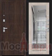 Входная дверь FK/BC-1 Орех темный / Зеркало Капучино