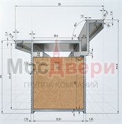 Коробка скрытая Design Invisible Grand Universal SE 45*59*2400 с запилом под 3 скрытые петли