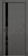 Межкомнатная дверь Profil 6VN ABS Бетон Антрацит LACOBEL Черный Black Edition
