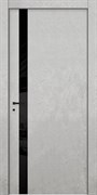 Межкомнатная дверь Profil 6VN ABS Бетон Платина LACOBEL Черный Black Edition