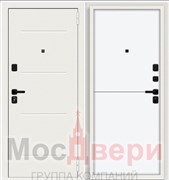 Входная дверь AK/SB-1 Белый бархат / Белый шелк