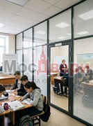 Каркасная перегородка AG Унико со встроенными жалюзи для учебного класса