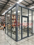 Угловая перегородка AG Логистика AF-8 для зоны ожидания курьеров