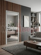 Межкомнатная дверь Ницца Лофт-6 AL Велюр Грис Рефлекс Зеркало