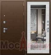 Входная дверь Тироль Антик медный / Ива светлая Зеркало
