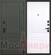 Входная дверь Лемонт Серый шелк / Белый шелк