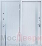 Входная дверь Редфорд Белый бархат / Белый шелк