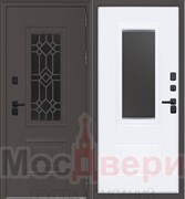 Входная дверь Шервуд Термо Шоко / Белый шелк Стеклопакет