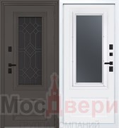 Входная дверь Сенатор Термо Шоко / Белый шелк Стеклопакет