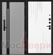 Входная дверь Кассель Серый шелк / Белый шелк