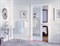 Дверь пенал раздвижная встроенная одностворчатая Unico Reflex, внешняя сторона Эмаль, внутренняя сторона с зеркалом - фото 63924