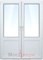 Двустворчатая пластиковая балконная дверь RB-LG/P белая - фото 79620
