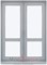 Алюминиевая двустворчатая дверь AGX-LG/G Серая - фото 79785