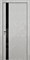 Межкомнатная дверь Profil 6VN ABS Бетон Платина LACOBEL Черный Black Edition - фото 83339